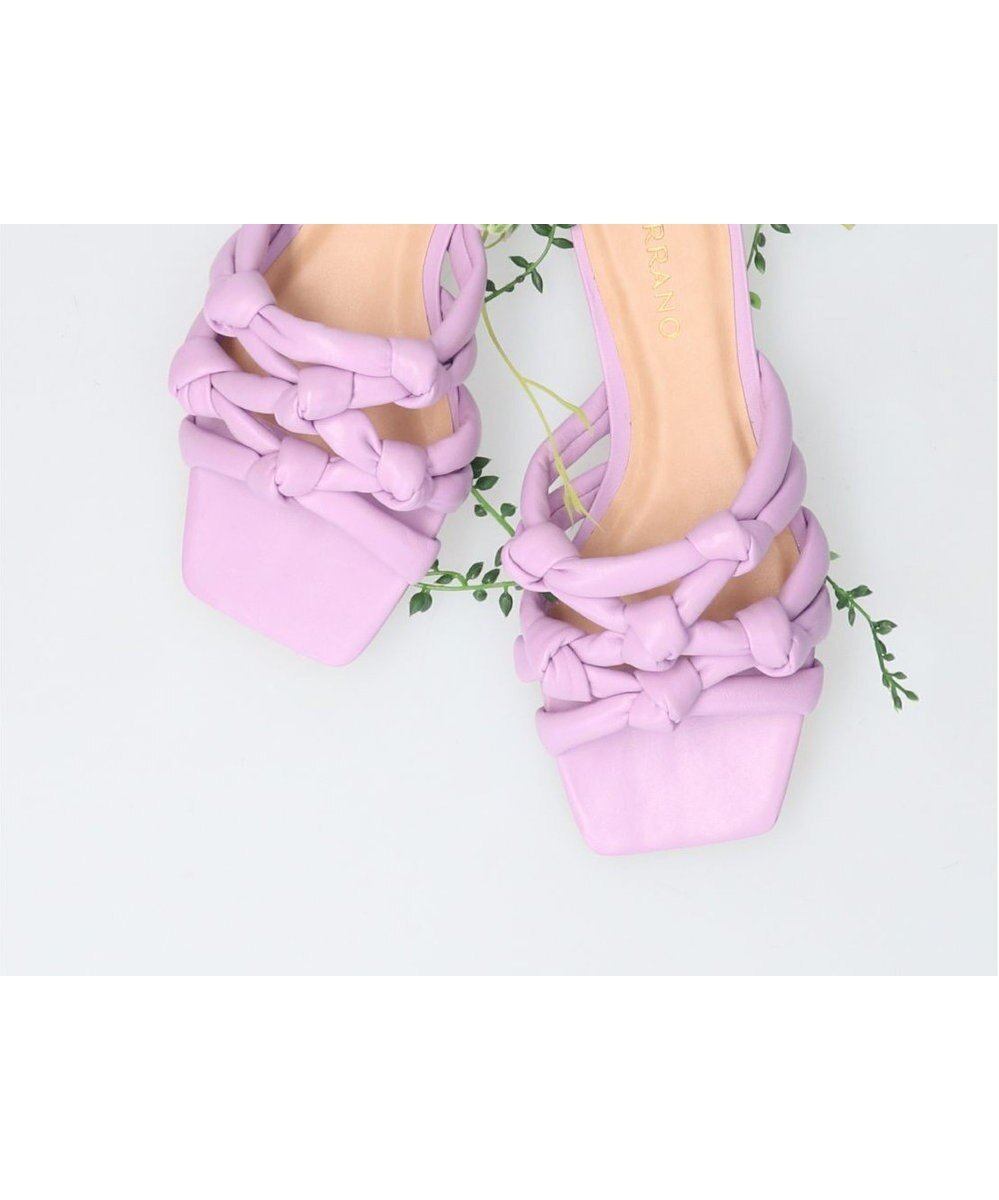 【インター ショシュール/INTER-CHAUSSURES】の【CARRANO】チューブストラップフラットノットサンダル インテリア・キッズ・メンズ・レディースファッション・服の通販 founy(ファニー) 　ファッション　Fashion　レディースファッション　Ladies' Fashion Online　コレクション　Collection　サンダル　Sandals　人気　Popularity　再入荷　Restock/Back In Stock/Re Arrival　夏　Summer　春　Spring　S/S・春夏　Ss・Spring/Summer　パープル|ID: prp329100004589745 ipo3291000000032564222