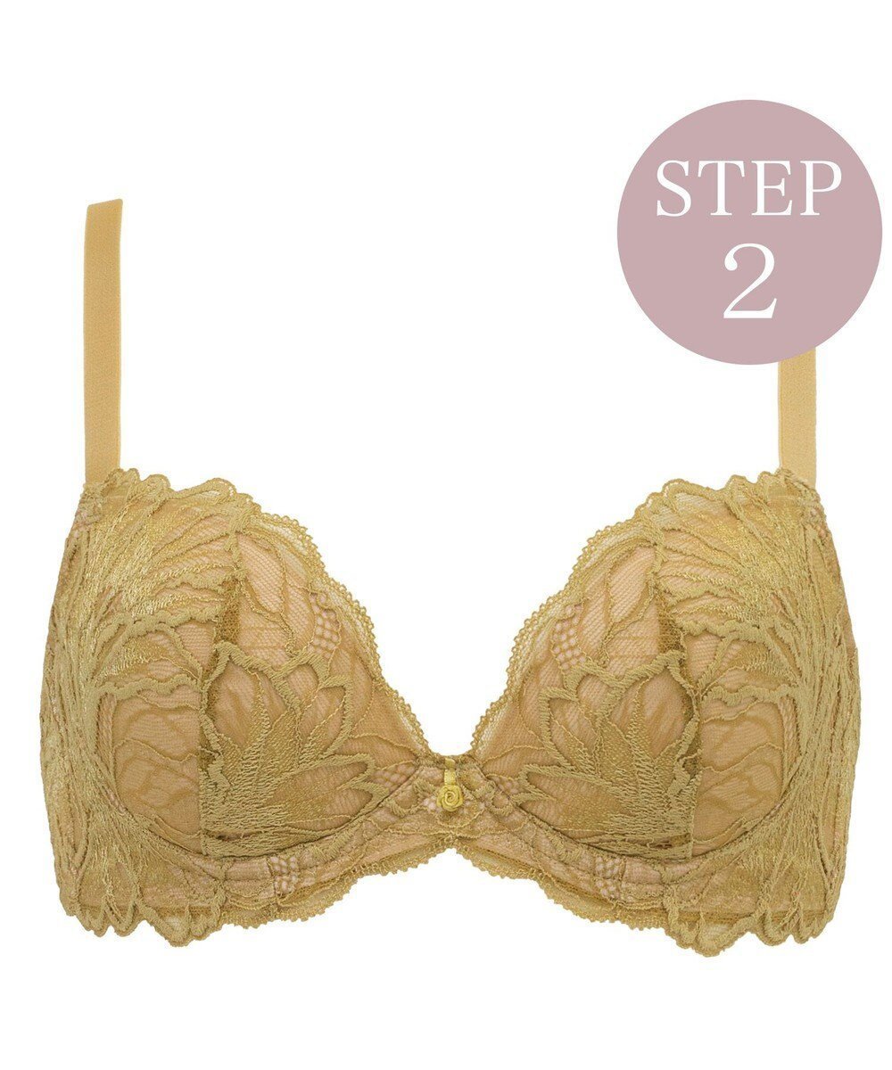 【ブラデリス ニューヨーク/BRADELIS New York】の【BRADELIS New York/ 育乳補整ブラ・STEP2 寄せる】ナオミステップ2ブラ24A1 インテリア・キッズ・メンズ・レディースファッション・服の通販 founy(ファニー) 　ファッション　Fashion　レディースファッション　Fashion for Women　アンダー　Underwear Essentials　コンパクト　Compact, Small Size　切替　Switching, Contrast Panel　シンプル　Simple, Minimal　バランス　Balance, Style Balance　フロント　Front, Front Design　ブラジャー　Bra, Lingerie　ポケット　Pocket, Pocket Detail　モチーフ　Motif, Design Theme　ラップ　Wrap, Wrap Design　レース　Lace, Lace Fabric　ローズ　Rose, Rose Motif　ワイヤー　Wire, Wired Bra　A/W・秋冬　Autumn/Winter　おすすめ　Recommended / Our Picks　ゴールド|ID: prp329100004589769 ipo3291000000033301944