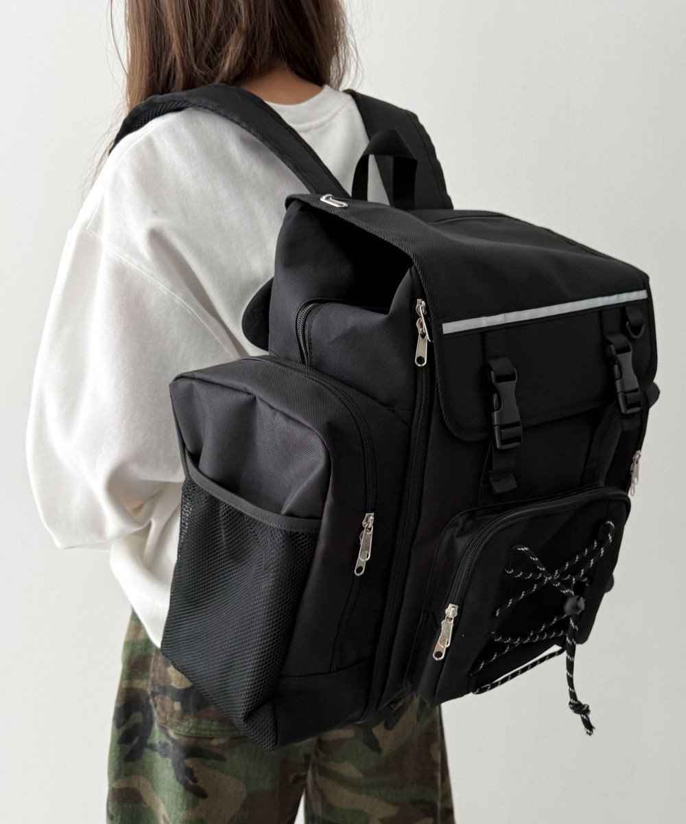 【ウィゴー/WEGO】のBIGポケット拡張バックパック インテリア・キッズ・メンズ・レディースファッション・服の通販 founy(ファニー) 　ファッション　Fashion　レディースファッション　Fashion for Women　バッグ　Bags　キーホルダー　Keychain, Key Holder　ショルダー　Shoulder, Shoulder Strap　スマホ　Smartphone, Mobile Device　チャーム　Charm, Pendant　フラップ　Flap, Flap Pocket　ポケット　Pocket, Pocket Detail　メッシュ　Mesh, Net Fabric　リュック　Backpack, Rucksack　再入荷　Restock / Back in Stock　ビジネス 仕事 通勤　Business / Work / Commuting　柄2|ID: prp329100004589789 ipo3291000000033036805