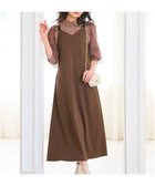 【フェルゥ/Feroux】の【洗える】ダブルストラップキャミ ドレス ダークブラウン系|ID: prp329100004589799 ipo3291000000032659802