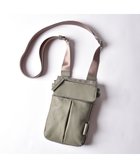 【イザック/Y'SACCS】のナイロン×牛革コンビシリーズ 縦型ポシェット グレージュ|ID: prp329100004589837 ipo3291000000032565252
