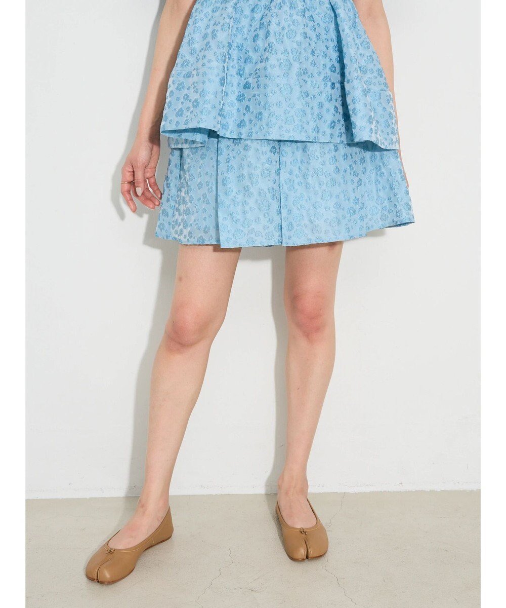 【グリーンパークス/Green Parks】のタック入りジャガードキュロットパンツ インテリア・キッズ・メンズ・レディースファッション・服の通販 founy(ファニー) 　ファッション　Fashion　レディースファッション　Fashion for Women　スカート　Skirts　キュロット　Culottes, Wide Shorts　セットアップ　Set-Up, Coordinated Outfit　フレア　Flare, Flared　ポケット　Pocket, Pocket Detail　A/W・秋冬　Autumn/Winter　おすすめ　Recommended / Our Picks　夏　Summer　エレガント 上品　Elegant　Sax|ID: prp329100004589918 ipo3291000000033683702