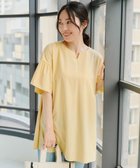 【ティアクラッセ/Tiaclasse】の【洗える】キーネックフレア袖チュニックブラウス イエロー|ID: prp329100004589931 ipo3291000000032566329
