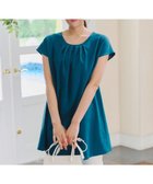【ティアクラッセ/Tiaclasse】の【洗える】フレアフレンチチュニックブラウス ターコイズ|ID: prp329100004589990 ipo3291000000032566974