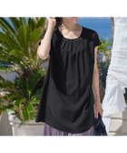 【ティアクラッセ/Tiaclasse】の【洗える】フレアフレンチチュニックブラウス ブラック|ID: prp329100004589990 ipo3291000000032566975