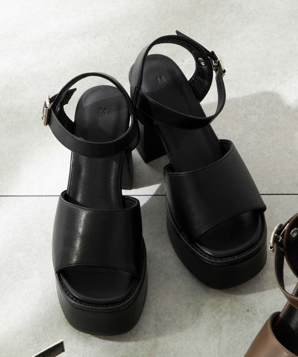 【ウィゴー/WEGO】のストーム付きヒールサンダル インテリア・キッズ・メンズ・レディースファッション・服の通販 founy(ファニー) 　ファッション　Fashion　レディースファッション　Ladies' Fashion Online　アンクル　Uncle　サンダル　Sandals　シルバー　Silver　シンプル　Simple　スマホ　Smartphone　ソックス　Socks　トレンド　Trend　フォルム　Form　厚底　Platforms　夏　Summer　春　Spring　S/S・春夏　Ss・Spring/Summer　ブラック|ID: prp329100004590040 ipo3291000000032567540