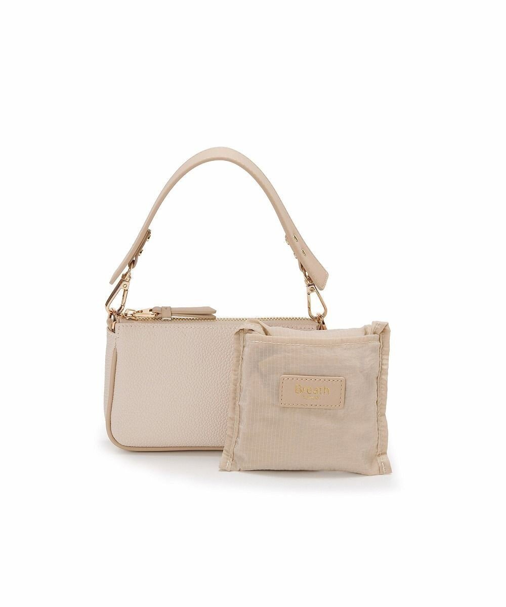 【トプカピ/TOPKAPI】の【Breath TOPKAPI】【TOPKAPI × 藤本美貴さんコラボ】スコッチグレイン サブバッグ付きミニバッグ/撥水 インテリア・キッズ・メンズ・レディースファッション・服の通販 founy(ファニー) 　ファッション　Fashion　レディースファッション　Ladies' Fashion Online　財布　Wallets　ポーチ　Pouches　コラボ　Collaboration　コンパクト　Compact　スペシャル　Special　財布　Wallet　チャーム　Charm　ハンドバッグ　Handbag　ポケット　Pocket　ポーチ　Pouch　クリーム|ID: prp329100004590163 ipo3291000000032568840