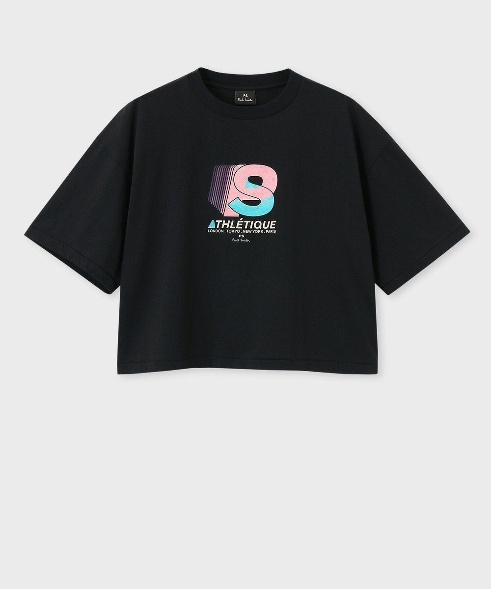 【ポール スミス/Paul Smith】のアスレチック クロップド 半袖Tシャツ インテリア・キッズ・メンズ・レディースファッション・服の通販 founy(ファニー) 　ファッション　Fashion　レディースファッション　Fashion for Women　トップス・カットソー　Cut & Sew Tops　シャツ・ブラウス・オフィスカジュアル　Elegant Blouses & Button-Ups　ロングTシャツ・Tシャツ　Longline T-Shirts & Tees　カットソー・ベーシックTシャツ　Cut-and-Sewn Tops / Stretch Tees & Basics　おすすめ　Recommended / Our Picks　カットソー　Cut and Sewn Top　クロップド　Cropped, Short Length　スタイリッシュ　Stylish, Fashionable　プリント　Print, Printed Pattern　半袖　Short Sleeve, Half Sleeve　夏　Summer　S/S・春夏　SS, Spring/Summer, Warm Season　A/W・秋冬　Autumn/Winter　ブラック|ID: prp329100004590409 ipo3291000000032571453