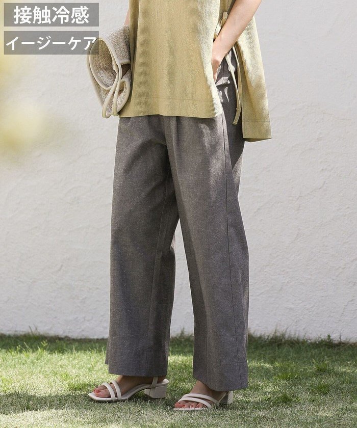 【グリーンパークス/Green Parks】の綿麻混2WAY サス付きZIPパンツ インテリア・キッズ・メンズ・レディースファッション・服の通販 founy(ファニー) https://founy.com/ ファッション Fashion レディースファッション Fashion for Women パンツ Pants & Trousers サスペンダー Suspenders, Braces ストレート Straight, Straight Cut テクスチャー Texture, Textured Fabric フロント Front, Front Design ポケット Pocket, Pocket Detail ワイド Wide, Wide Fit 夏 Summer 春 Spring S/S・春夏 SS, Spring/Summer, Warm Season |ID: prp329100004590411 ipo3291000000032571475