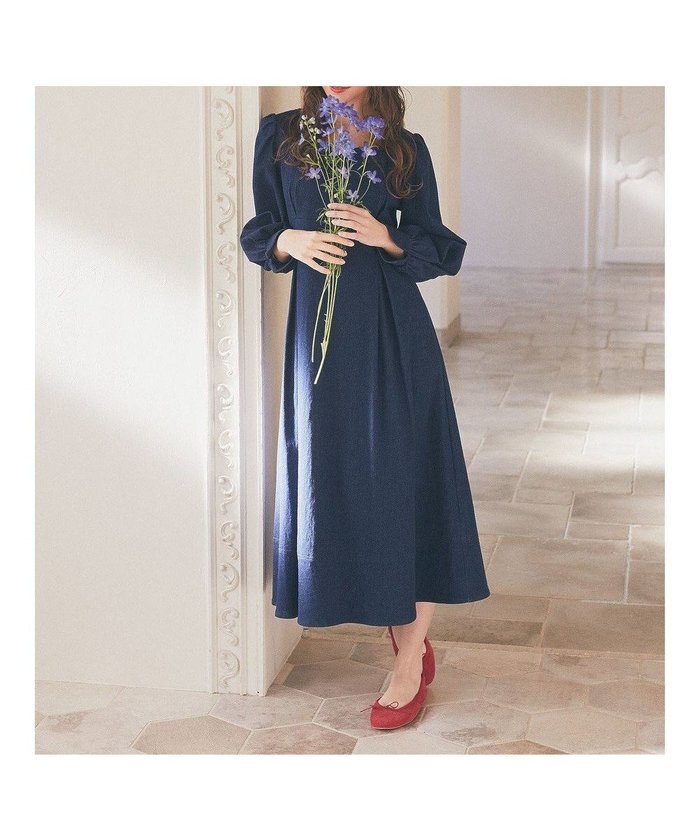 【メゾンドフルール/Maison de FLEUR】のデニムワンピース インテリア・キッズ・メンズ・レディースファッション・服の通販 founy(ファニー) https://founy.com/ ファッション Fashion レディースファッション Fashion for Women ワンピース Dresses カッティング Cutting Detail シンプル Simple, Minimal ストレッチ Stretch, Stretchy Fabric デニム Denim, Jeans Material フレア Flare, Flared エレガント 上品 Elegant 夏 Summer 春 Spring S/S・春夏 SS, Spring/Summer, Warm Season |ID: prp329100004590433 ipo3291000000033278725