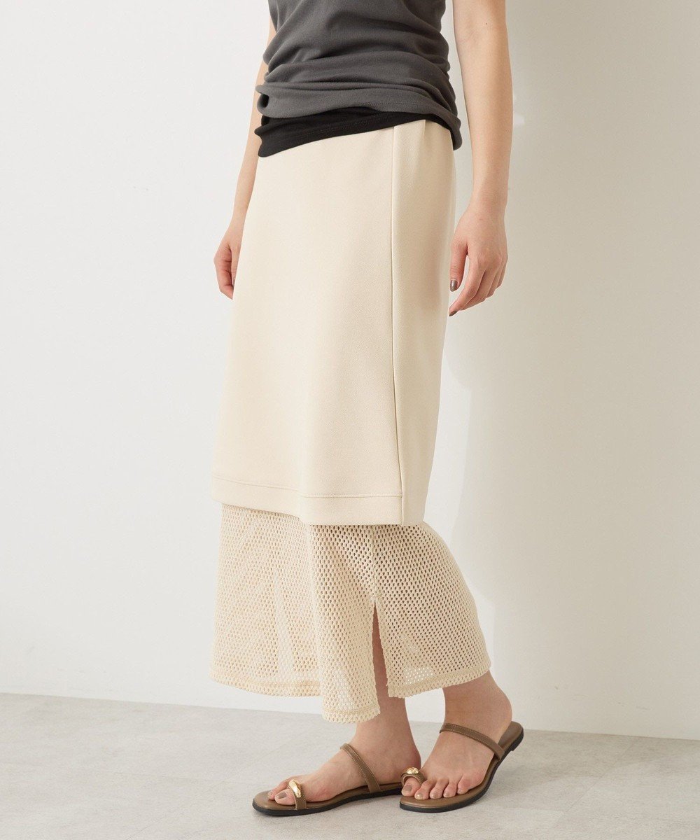 【アメリカンホリック/AMERICAN HOLIC】の【WEB限定】レイヤード風スカート 人気、トレンドファッション・服の通販 founy(ファニー) 　ファッション　Fashion　レディースファッション　Fashion for Women　スカート　Skirts　スリット　Slit, Slit Detail　デニム　Denim, Jeans Material　ポケット　Pocket, Pocket Detail　メッシュ　Mesh, Net Fabric　夏　Summer　春　Spring　S/S・春夏　SS, Spring/Summer, Warm Season　 other-1|ID: prp329100004590436 ipo3291000000033656147