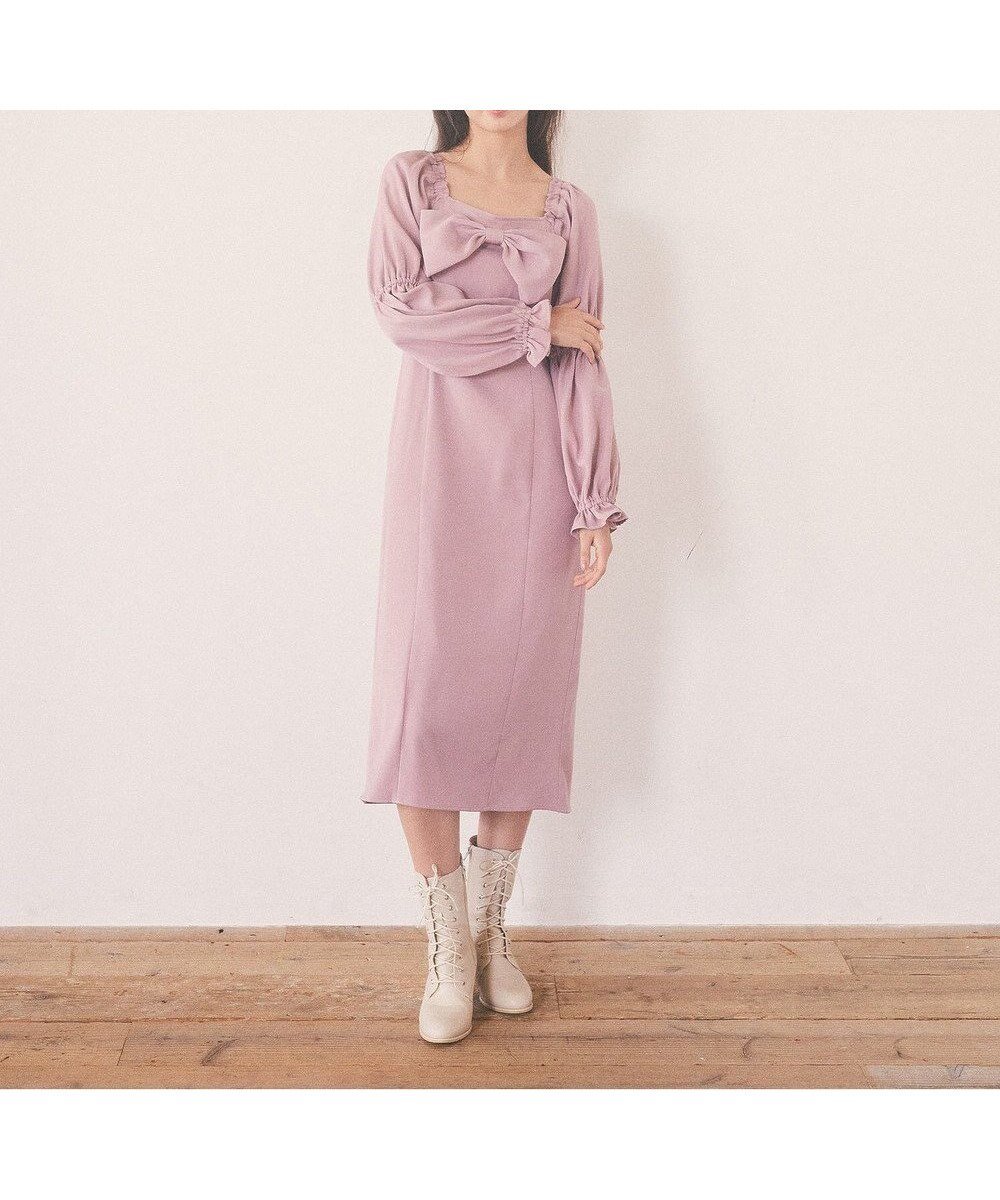【メゾンドフルール/Maison de FLEUR】の愛され上手なリボンワンピース 人気、トレンドファッション・服の通販 founy(ファニー) 　ファッション　Fashion　レディースファッション　Ladies' Fashion Online　ワンピース　Dress　おすすめ　Recommend　カーディガン　Cardigan　ストレート　Straight　フロント　Front　リボン　Ribbon　今季　This Season　夏　Summer　春　Spring　S/S・春夏　Ss・Spring/Summer　 other-1|ID: prp329100004590440 ipo3291000000032571607