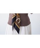 【マルカオリジナル/Marca originals】の【Marcaオリジナル】ベルト&グレンチェック剣先 シルクツイル 剣先スカーフ ブラウン×ブラック|ID: prp329100004590618 ipo3291000000032573923