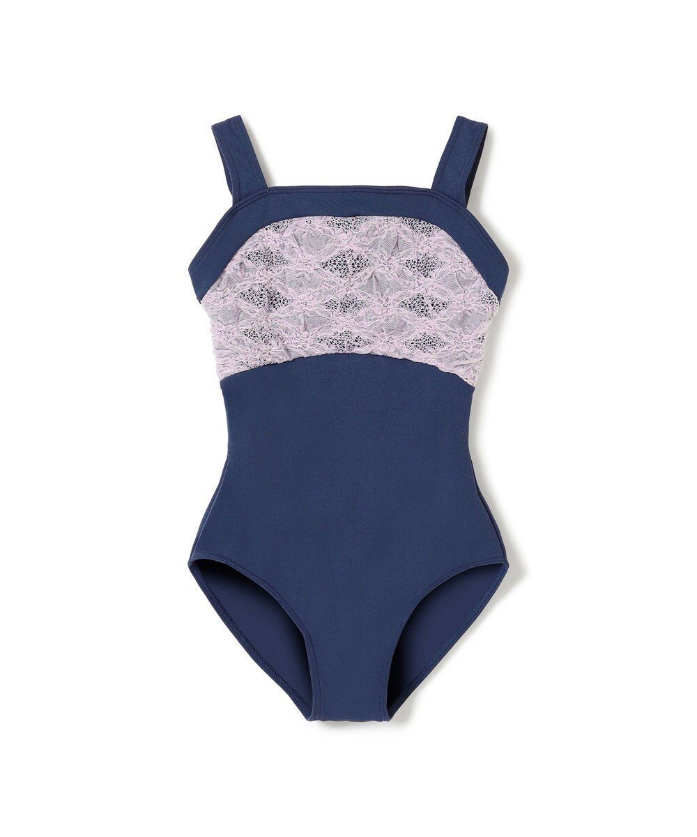 【チャコット/Chacott / KIDS】のレオタード インテリア・キッズ・メンズ・レディースファッション・服の通販 founy(ファニー) 　ファッション　Fashion　キッズファッション　KIDS Children’s Clothing　キャミソール　Camisole　ストレッチ　Stretch　ノースリーブ　No Sleeve　ラップ　Wrap　リーフ　Leaf　レース　Race　人気　Popularity　ネイビー|ID: prp329100004590620 ipo3291000000032574000