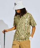 【ピーダブリュサーキュラス/PW CIRCULUS / MEN】の【UV遮蔽率99.5% UVカット/速乾/ストレッチ】【MEN】ストライプカモフラ モックT ゴルフ カーキ系5|ID: prp329100004590640 ipo3291000000032574262