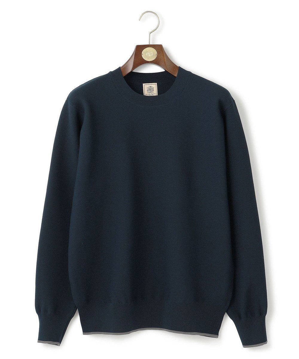 【ジェイ プレス/J.PRESS / MEN】の【WEB・一部店舗限定】クルーネックカノコ ニット インテリア・キッズ・メンズ・レディースファッション・服の通販 founy(ファニー) 　ファッション　Fashion　メンズファッション　Fashion for Men　トップス・カットソー　Cut & Sew Tops　ニット・セーター / 定番トップス　Knit Tops & Sweaters　インナー　Innerwear　春　Spring　軽量　Lightweight, Ultra Light　セーター　Sweater, Knitwear　リラックス　Relax, Relaxed Fit　S/S・春夏　SS, Spring/Summer, Warm Season　夏　Summer　ネイビー系|ID: prp329100004590642 ipo3291000000033204151
