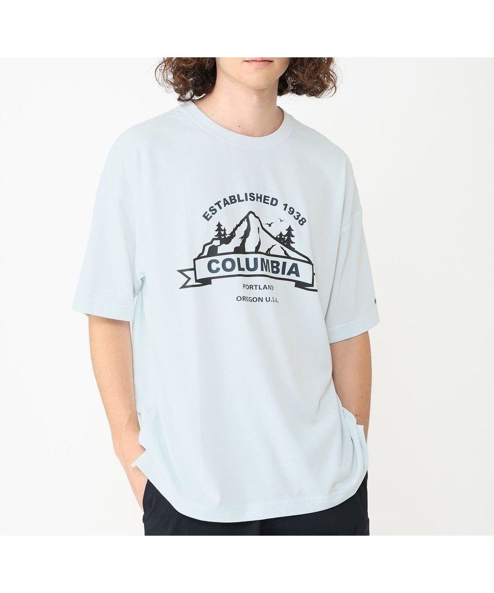 【コロンビア/Columbia / MEN】のColumbia/ コールド ベイ ダッシュ ショートスリーブティー /コロンビア インテリア・キッズ・メンズ・レディースファッション・服の通販 founy(ファニー) 　ファッション　Fashion　メンズファッション　Fashion for Men　トップス・カットソー　Cut & Sew Tops　メンズシャツ　Shirts　アウトドア　Outdoor Clothing　カットソー　Cut and Sewn Top　グラフィック　Graphic, Graphic Design　サークル　Circle, Round Design　トレンド　Trend, Trending Now　パターン　Pattern, Design Print　フィット　Fit, Slim Fit　プリント　Print, Printed Pattern　リラックス　Relax, Relaxed Fit　A/W・秋冬　Autumn/Winter　S/S・春夏　SS, Spring/Summer, Warm Season　おすすめ　Recommended / Our Picks　夏　Summer　Sea Salt、 Mountain|ID: prp329100004590647 ipo3291000000033357002