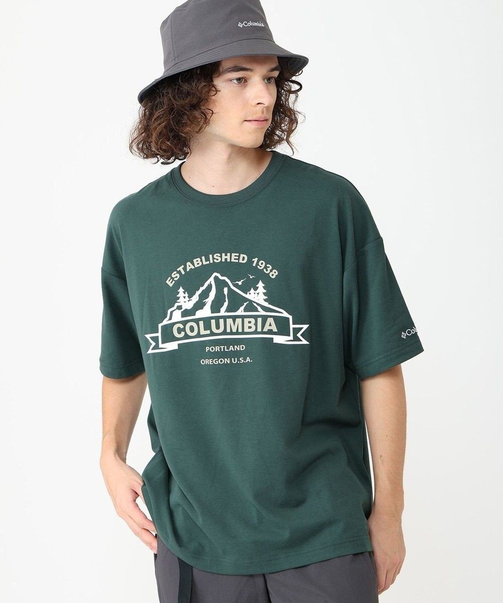 【コロンビア/Columbia / MEN】のColumbia/ コールド ベイ ダッシュ ショートスリーブティー /コロンビア インテリア・キッズ・メンズ・レディースファッション・服の通販 founy(ファニー) 　ファッション　Fashion　メンズファッション　Fashion for Men　トップス・カットソー　Cut & Sew Tops　メンズシャツ　Shirts　アウトドア　Outdoor Clothing　カットソー　Cut and Sewn Top　グラフィック　Graphic, Graphic Design　サークル　Circle, Round Design　トレンド　Trend, Trending Now　パターン　Pattern, Design Print　フィット　Fit, Slim Fit　プリント　Print, Printed Pattern　リラックス　Relax, Relaxed Fit　A/W・秋冬　Autumn/Winter　S/S・春夏　SS, Spring/Summer, Warm Season　おすすめ　Recommended / Our Picks　夏　Summer　Spruce、 Mountain|ID: prp329100004590647 ipo3291000000033357006