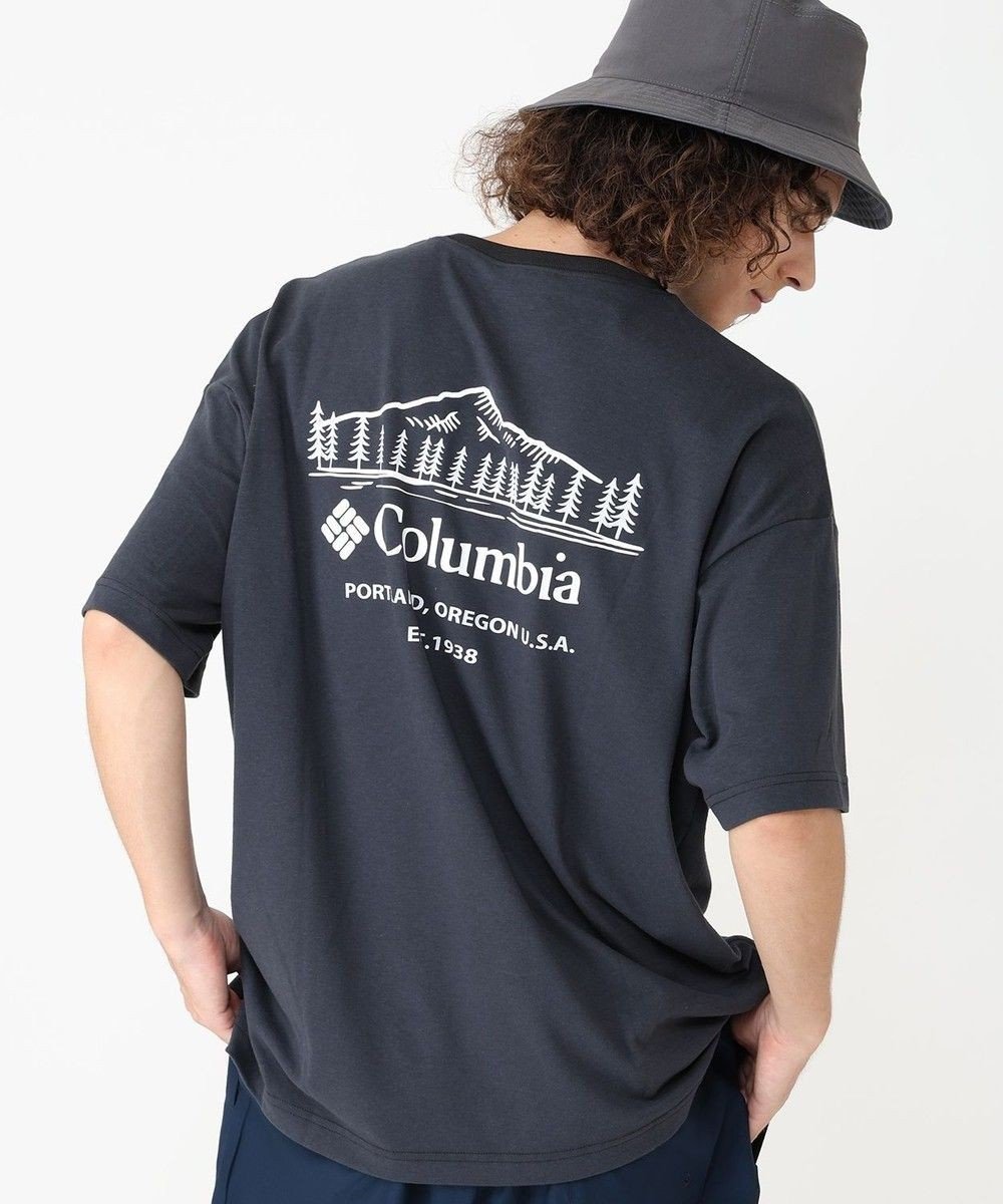 【コロンビア/Columbia / MEN】のColumbia/ コールド ベイ ダッシュ ショートスリーブティー /コロンビア インテリア・キッズ・メンズ・レディースファッション・服の通販 founy(ファニー) 　ファッション　Fashion　メンズファッション　Fashion for Men　トップス・カットソー　Cut & Sew Tops　メンズシャツ　Shirts　アウトドア　Outdoor Clothing　カットソー　Cut and Sewn Top　グラフィック　Graphic, Graphic Design　サークル　Circle, Round Design　トレンド　Trend, Trending Now　パターン　Pattern, Design Print　フィット　Fit, Slim Fit　プリント　Print, Printed Pattern　リラックス　Relax, Relaxed Fit　A/W・秋冬　Autumn/Winter　S/S・春夏　SS, Spring/Summer, Warm Season　おすすめ　Recommended / Our Picks　夏　Summer　Black、 Lake Mountain|ID: prp329100004590647 ipo3291000000033357009