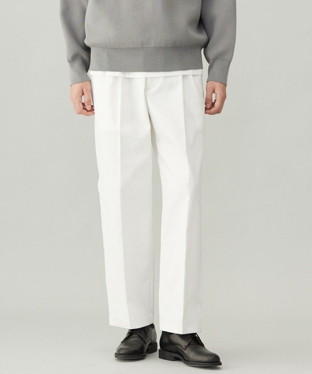 【アンフィーロ/UNFILO / MEN】の【新色追加】FINE MOVE デニム タックパンツ 24年商品 インテリア・キッズ・メンズ・レディースファッション・服の通販 founy(ファニー) ファッション Fashion メンズファッション Fashion for Men ボトムス Bottoms デニムパンツ・ジーンズ Denim Pants ストレッチ Stretch, Stretchy Fabric スラックス Slacks, Dress Pants デニム Denim, Jeans Material フロント Front, Front Design ループ Loop, Loop Knit A/W・秋冬 Autumn/Winter S/S・春夏 SS, Spring/Summer, Warm Season 夏 Summer エレガント 上品 Elegant ホワイト|ID: prp329100004590654 ipo3291000000034434626