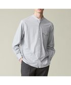 【ジェイ プレス/J.PRESS / MEN】のピンチェックジャージ バンドカラーシャツ ライトグレー系|ID: prp329100004590682 ipo3291000000032574991