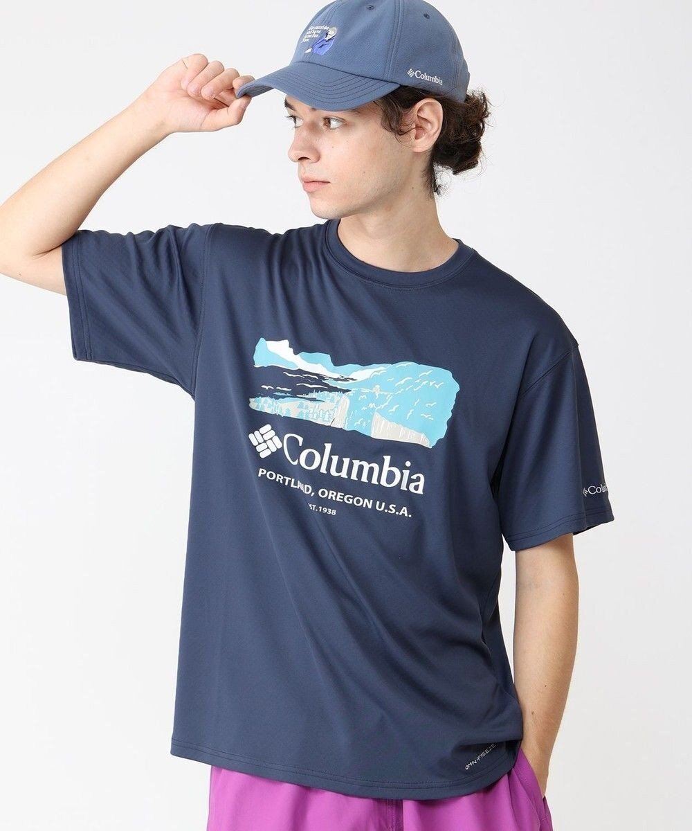 【コロンビア/Columbia / MEN】のColumbia/ レイクアローヘッドグラフィックショートスリーブTシャツ /コロンビア インテリア・キッズ・メンズ・レディースファッション・服の通販 founy(ファニー) 　ファッション　Fashion　メンズファッション　Men's Style Online　トップス・カットソー　Tops/Tshirt/Men　シャツ　Shirts　おすすめ　Recommend　カットソー　Cut And Sew　グラフィック　Graphic　サークル　Circle　パターン　Pattern　プリント　Print　再入荷　Restock/Back In Stock/Re Arrival　夏　Summer　S/S・春夏　Ss・Spring/Summer　A/W・秋冬　Aw・Autumn/Winter・Fw・Fall-Winter　Nocturnal、 River|ID: prp329100004590689 ipo3291000000032575126