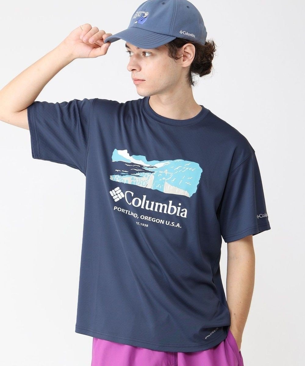 【コロンビア/Columbia / MEN】のColumbia/ レイクアローヘッドグラフィックショートスリーブTシャツ /コロンビア インテリア・キッズ・メンズ・レディースファッション・服の通販 founy(ファニー) 　ファッション　Fashion　メンズファッション　Fashion for Men　トップス・カットソー　Cut & Sew Tops　メンズシャツ　Shirts　おすすめ　Recommended / Our Picks　カットソー　Cut and Sewn Top　グラフィック　Graphic, Graphic Design　サークル　Circle, Round Design　パターン　Pattern, Design Print　プリント　Print, Printed Pattern　再入荷　Restock / Back in Stock　夏　Summer　S/S・春夏　SS, Spring/Summer, Warm Season　A/W・秋冬　Autumn/Winter　Nocturnal、 River|ID: prp329100004590689 ipo3291000000033487443