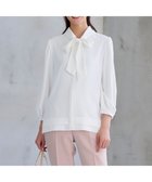 【組曲/KUMIKYOKU】の【KUMIKYOKU NAVY】ジョーゼットシフォン2WAY ボウタイブラウス 人気、トレンドファッション・服の通販 founy(ファニー) ファッション Fashion レディースファッション Fashion for Women トップス・カットソー Cut & Sew Tops シャツ・ブラウス・オフィスカジュアル Elegant Blouses & Button-Ups インナー Innerwear オケージョン Occasion Wear カーディガン Cardigan, Knitwear コレクション Collection, Seasonal Line コンパクト Compact, Small Size シフォン Chiffon, Lightweight Fabric ジャケット Jacket, Outerwear ジョーゼット Georgette, Semi-Sheer Fabric デニム Denim, Jeans Material フォルム Silhouette, Form フォーマル Formal, Dressy フロント Front, Front Design A/W・秋冬 Autumn/Winter 2022年 2022 S/S・春夏 SS, Spring/Summer, Warm Season 2022-2023秋冬・A/W Autumn/Winter 2022–23 AW22–23 夏 Summer エレガント 上品 Elegant セレモニー Ceremony 入学式 Entrance Ceremony 卒業式 Graduation Ceremony thumbnail パールホワイト系|ID: prp329100004590781 ipo3291000000033513869