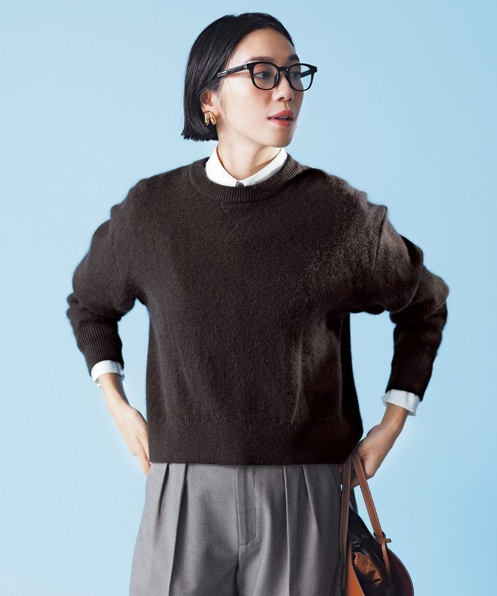 【アンフィーロ 自由区/UNFILO】の【WEB&一部店舗限定】へアリースウェット クルーネックニット インテリア・キッズ・メンズ・レディースファッション・服の通販 founy(ファニー) https://founy.com/ ファッション Fashion レディースファッション Fashion for Women トップス・カットソー Cut & Sew Tops ニット Knit Tops & Sweaters レディースパーカー・カジュアルフーディー Casual Hoodies & Sweatshirts スウェット・クルーネックトップス Sweatshirts & Crewnecks / Relaxed Fit Sweat Tops ウォッシャブル Machine Washable セーター Sweater, Knitwear ラウンド Round, Round Neck エレガント 上品 Elegant A/W・秋冬 Autumn/Winter |ID: prp329100004590836 ipo3291000000035604614