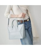 【トプカピ/TOPKAPI】の【TREASURE TOPKAPI】フェイクレザー ジオメトリック ショルダー付 トートバッグ ペールブルー|ID: prp329100004590856 ipo3291000000032577948