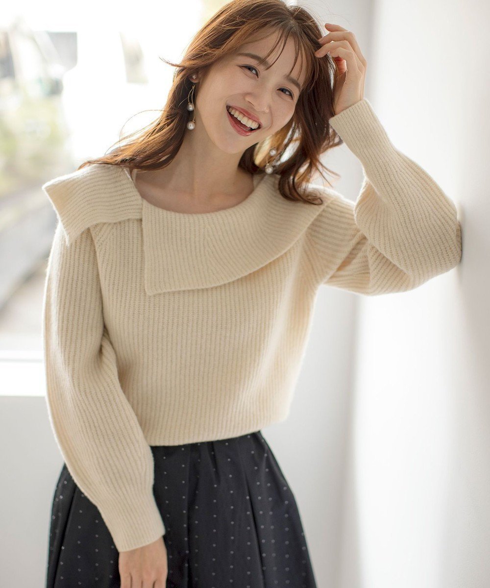 【エニィ スィス/any SiS】の【洗える】オフショル ニット 人気、トレンドファッション・服の通販 founy(ファニー) 　ファッション　Fashion　レディースファッション　Ladies' Fashion Online　トップス・カットソー　Tops/Tshirt　ニット　Knit Tops　アクリル　Acrylic　アシンメトリー　Asymmetry　オフショル　Off Shoulder　オフショルダー　Off Shoulder　セーター　Sweater　フェミニン　Feminine　エレガント 上品　Elegant　洗える　Washable　A/W・秋冬　Aw・Autumn/Winter・Fw・Fall-Winter　 other-1|ID: prp329100004590906 ipo3291000000032578774