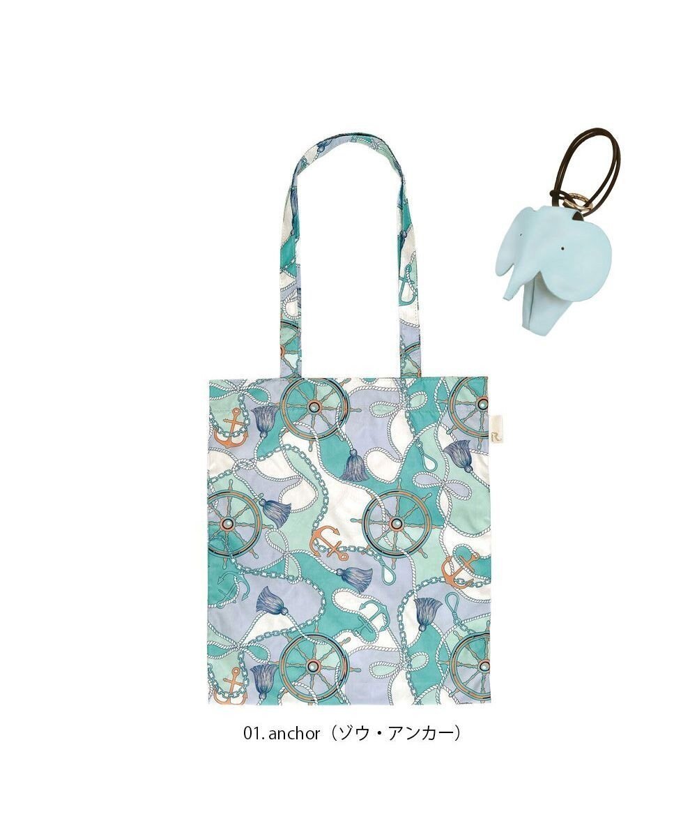 【ルートート/ROOTOTE】の1046【ゾウ・ウサギ】LT.チャーム&トート-B インテリア・キッズ・メンズ・レディースファッション・服の通販 founy(ファニー) 　ファッション　Fashion　レディースファッション　Ladies' Fashion Online　バッグ　Bag　カメラ　Camera　コンパクト　Compact　軽量　Lightweight　スマホ　Smartphone　チャーム　Charm　プリント　Print　ポケット　Pocket　ギフト プレゼント　Gift Present　01:ゾウ・アンカー|ID: prp329100004590927 ipo3291000000032579184