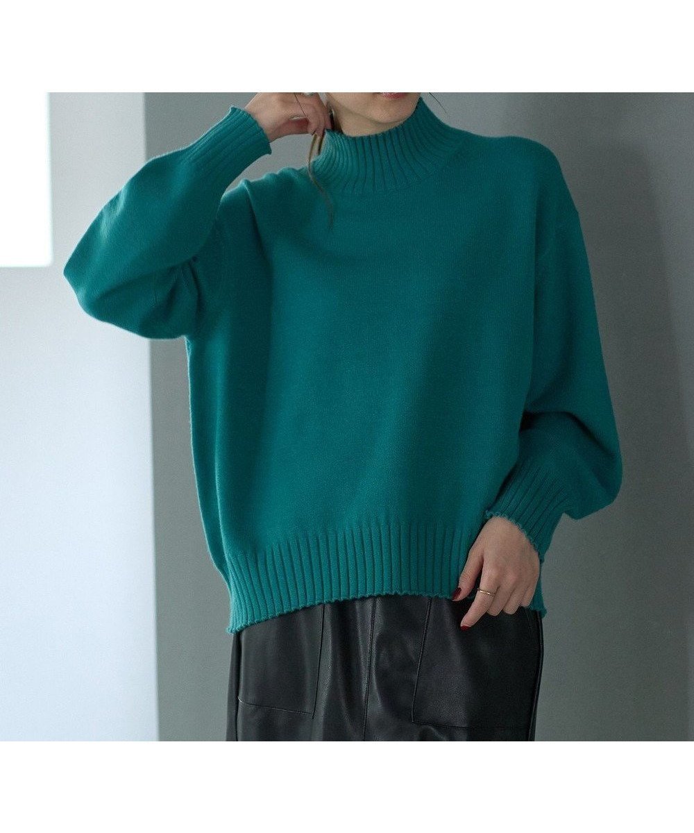 【イェッカ ヴェッカ/YECCA VECCA】のワイドリブニット インテリア・キッズ・メンズ・レディースファッション・服の通販 founy(ファニー) 　ファッション　Fashion　レディースファッション　Ladies' Fashion Online　トップス・カットソー　Tops/Tshirt　ニット　Knit Tops　シンプル　Simple　セーター　Sweater　ベーシック　Basic　ボトム　Bottom　ポケット　Pocket　ワイドリブ　Wide Rib　A/W・秋冬　Aw・Autumn/Winter・Fw・Fall-Winter　Green|ID: prp329100004590960 ipo3291000000032579938