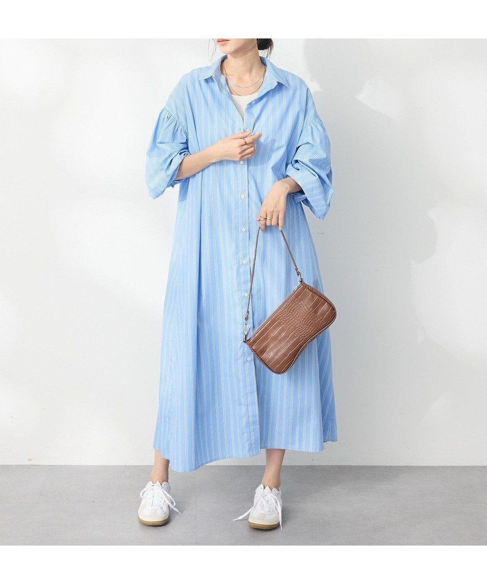 【クラフトスタンダードブティック/CRAFT STANDARD BOUTIQUE】のシワ軽減 /イージーケアシャツワンピース インテリア・キッズ・メンズ・レディースファッション・服の通販 founy(ファニー) 　ファッション　Fashion　レディースファッション　Ladies' Fashion Online　ワンピース　Dress　シャツワンピース　Shirt Dresses　春　Spring　ポケット　Pocket　ワイド　Wide　S/S・春夏　Ss・Spring/Summer　おすすめ　Recommend　夏　Summer　2025年　2025　2025春夏・S/S　Ss,Spring/Summer,2025　Stripe Sax|ID: prp329100004590962 ipo3291000000032579978