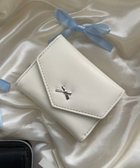 【ウィゴー/WEGO】のメタルリボンレターフラップウォレット ホワイト|ID: prp329100004591003 ipo3291000000032580963