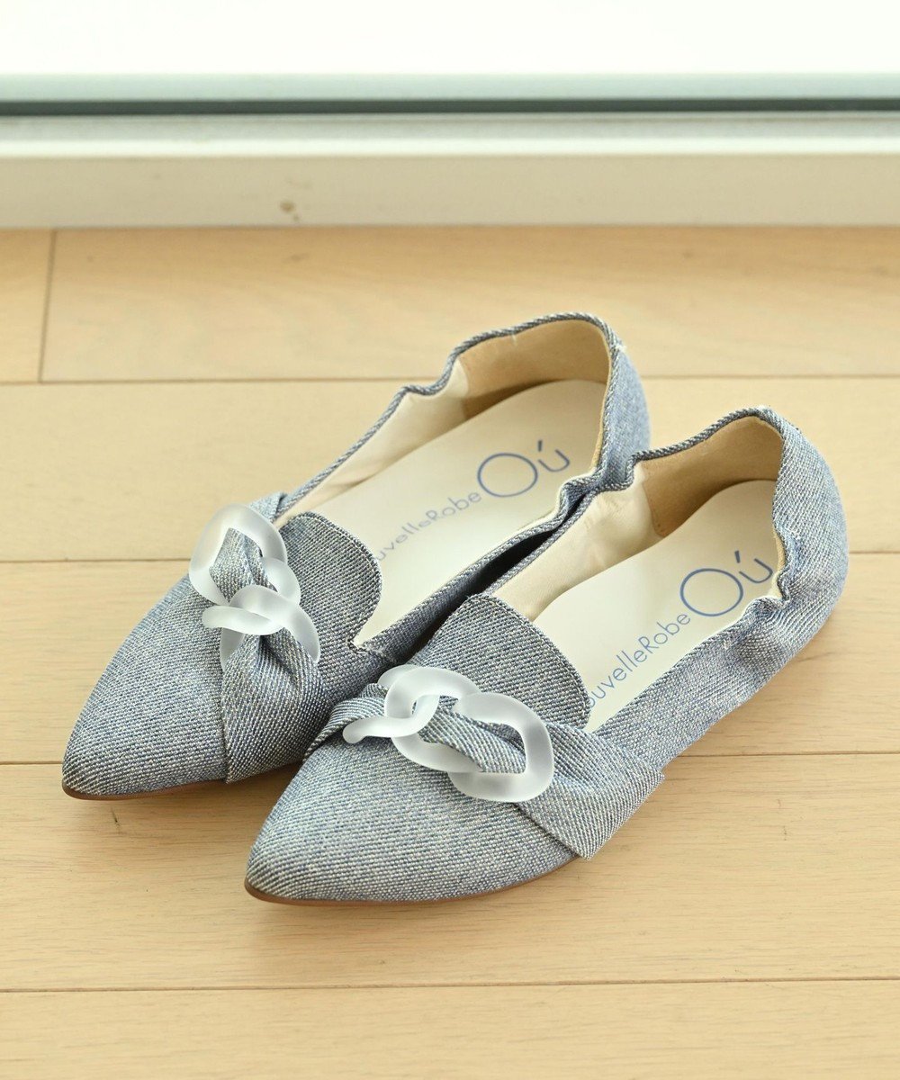 【ヌーベルローブオウ/nouvelleRobe Ou】の【本革・高反発】Big-Bit Slip-on ポインテッドトゥスリッポン インテリア・キッズ・メンズ・レディースファッション・服の通販 founy(ファニー) 　ファッション　Fashion　レディースファッション　Ladies' Fashion Online　クッション　Cushion　抗菌　Antibacterial　シューズ　Shoes　シンプル　Simple　デニム　Denim　トレンド　Trend　バレエ　Ballet　ファブリック　Fabric　フィット　Fit　フラット　Flat　A/W・秋冬　Aw・Autumn/Winter・Fw・Fall-Winter　S/S・春夏　Ss・Spring/Summer　再入荷　Restock/Back In Stock/Re Arrival　おすすめ　Recommend　夏　Summer　ネイビーファブリック|ID: prp329100004591074 ipo3291000000032582434