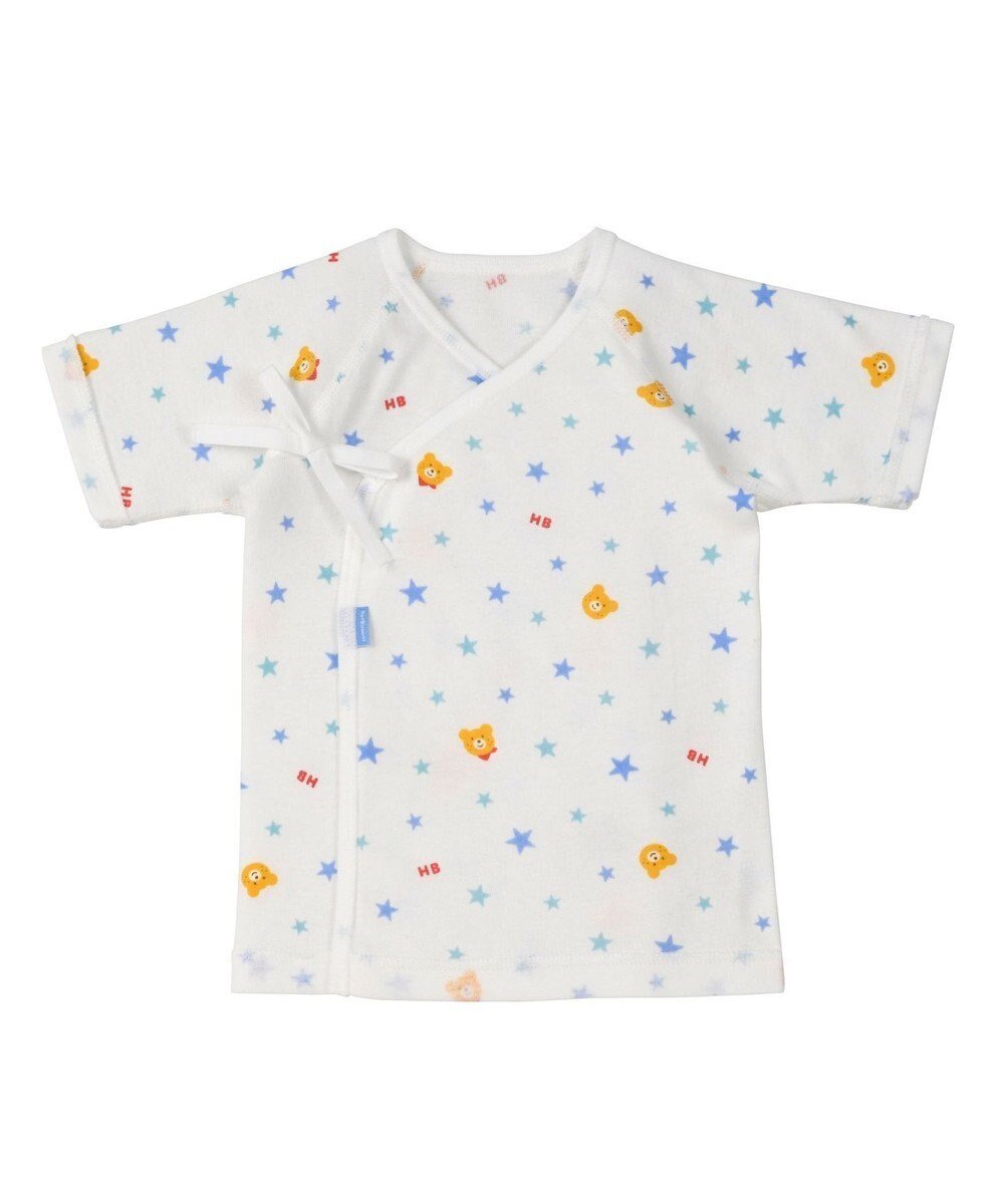 【ミキハウスホットビスケッツ/MIKI HOUSE HOT BISCUITS / KIDS】の【50-60cm】 フライス総柄短肌着 インテリア・キッズ・メンズ・レディースファッション・服の通販 founy(ファニー) 　ファッション　Fashion　キッズファッション　KIDS Children’s Clothing　ブルー|ID: prp329100004591290 ipo3291000000032587197