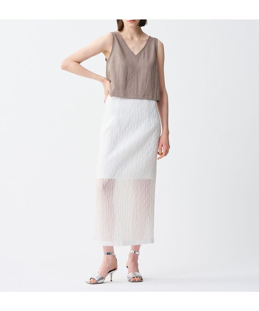【アンクレイヴ/uncrave】の【佐藤晴美さん着用】シアー ジャガード タイト スカート 人気、トレンドファッション・服の通販 founy(ファニー) 　ファッションモデル・俳優・女優　Models　女性　Women　佐藤晴美　Sato Harumi　ファッション　Fashion　レディースファッション　Ladies' Fashion Online　スカート　Skirt　エアリー　Airy　春　Spring　シアー　Sheer　シンプル　Simple　無地　Plain Color　S/S・春夏　Ss・Spring/Summer　夏　Summer　 other-1|ID: prp329100004591340 ipo3291000000032587700