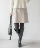 【エニィ スィス/any SiS】の【セットアップ可】メルトンライク ミニスカート アイボリーベージュ|ID: prp329100004591345 ipo3291000000035608157