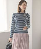 【組曲/KUMIKYOKU】のシルク混ニットロングTシャツ 人気、トレンドファッション・服の通販 founy(ファニー) ファッション Fashion レディースファッション Fashion for Women トップス・カットソー Cut & Sew Tops ニット Knit Tops & Sweaters シャツ・ブラウス・オフィスカジュアル Elegant Blouses & Button-Ups ロングTシャツ・Tシャツ Longline T-Shirts & Tees シルク Silk, 100% Silk シルバー Silver, Metallic Silver ストレッチ Stretch, Stretchy Fabric セーター Sweater, Knitwear フィット Fit, Slim Fit ロング Long, Long-Length 夏 Summer 春 Spring S/S・春夏 SS, Spring/Summer, Warm Season thumbnail ネイビー系1|ID: prp329100004591360 ipo3291000000036255947