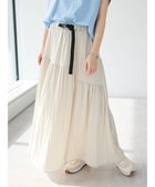 【クラフトスタンダードブティック/CRAFT STANDARD BOUTIQUE】のガチャベルトティアードスカート Gray Beige|ID: prp329100004591373 ipo3291000000034250862
