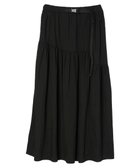 【クラフトスタンダードブティック/CRAFT STANDARD BOUTIQUE】のガチャベルトティアードスカート Black|ID: prp329100004591373 ipo3291000000034250863