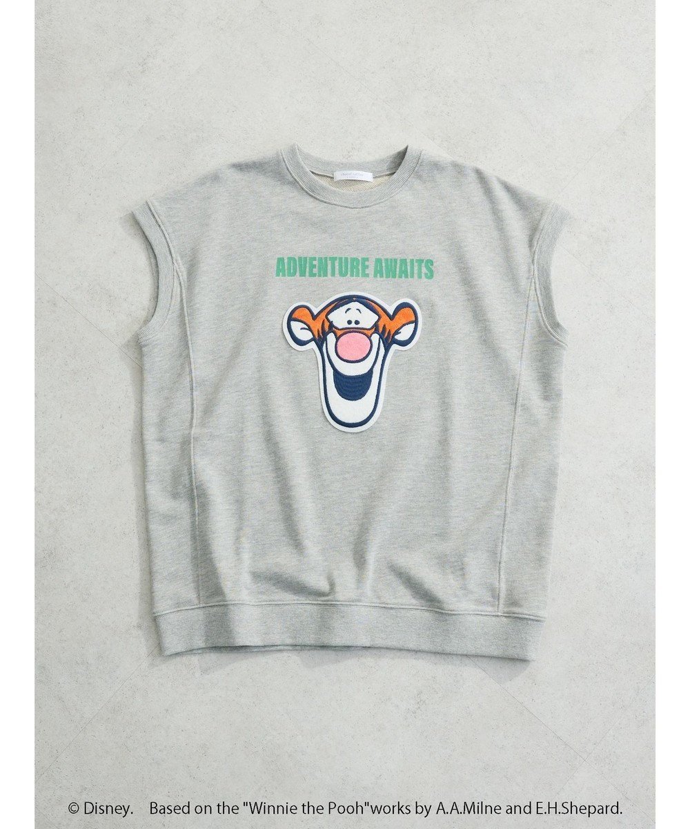 【グリーンパークス/Green Parks】のWinnie the Pooh/ノースリーブベストⅡ インテリア・キッズ・メンズ・レディースファッション・服の通販 founy(ファニー) 　ファッション　Fashion　レディースファッション　Ladies' Fashion Online　アウター　Coat Outerwear　トップス・カットソー　Tops/Tshirt　キャミソール / ノースリーブ　No Sleeves　シャツ/ブラウス　Shirts/Blouses　ロング / Tシャツ　T-Shirts　ベスト/ジレ　Gilets/Vests　カットソー　Cut and Sewn　カットソー　Cut And Sew　キャラクター　Character　ノースリーブ　No Sleeve　フロント　Front　ベスト　Vest　ポケット　Pocket　夏　Summer　春　Spring　S/S・春夏　Ss・Spring/Summer　Gray Mixture|ID: prp329100004591375 ipo3291000000032588242