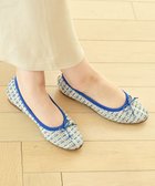 【ヌーベルローブオウ/nouvelleRobe Ou】の【本革・高反発】Round ラウンドトゥ ツイードバレエシューズ ネイビーファブリック|ID: prp329100004591385 ipo3291000000033655957