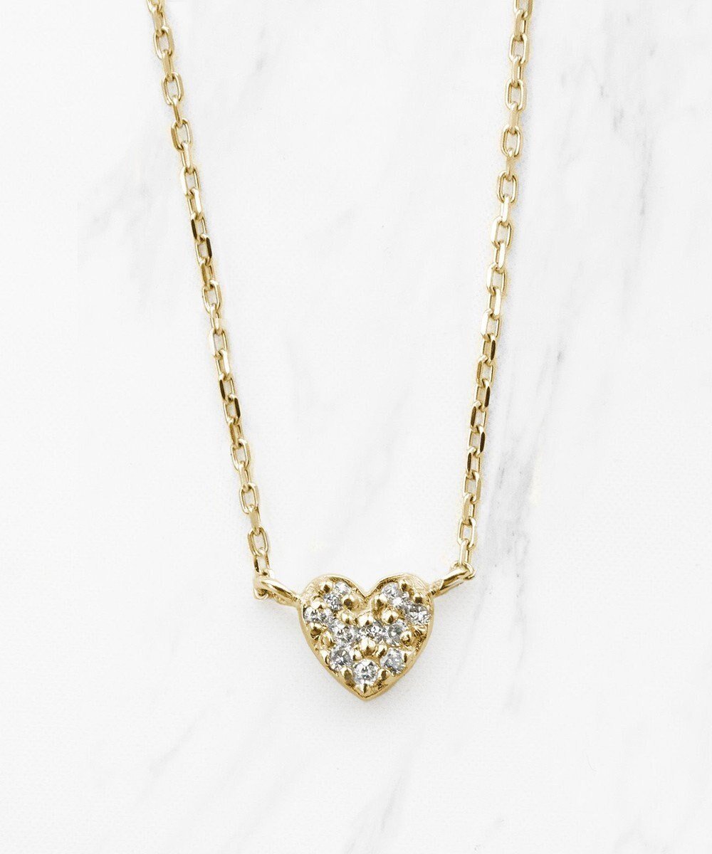 【トッカ/TOCCA】の【WEB限定】FULL OF LOVE NECKLACE K10 ダイヤモンド ネックレス インテリア・キッズ・メンズ・レディースファッション・服の通販 founy(ファニー) 　ファッション　Fashion　レディースファッション　Fashion for Women　ジュエリー　Jewelry　ネックレス　Necklaces & Pendants　アクセサリー　Fashion Accessories　シンプル　Simple, Minimal　ジュエリー　Jewelry, Accessories　ダイヤモンド　Diamond, Brilliant Cut　チェーン　Chain, Chain Strap　デコルテ　Décolleté, Neckline　ネックレス　Necklace, Pendant Necklace　フォルム　Silhouette, Form　ポーチ　Pouch, Small Case　モチーフ　Motif, Design Theme　おすすめ　Recommended / Our Picks　イエローゴールド系|ID: prp329100004591394 ipo3291000000032672432