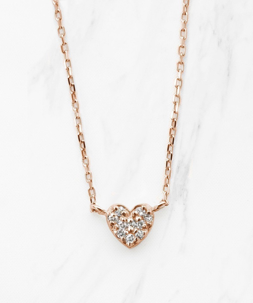 【トッカ/TOCCA】の【WEB限定】FULL OF LOVE NECKLACE K10 ダイヤモンド ネックレス インテリア・キッズ・メンズ・レディースファッション・服の通販 founy(ファニー) 　ファッション　Fashion　レディースファッション　Fashion for Women　ジュエリー　Jewelry　ネックレス　Necklaces & Pendants　アクセサリー　Fashion Accessories　シンプル　Simple, Minimal　ジュエリー　Jewelry, Accessories　ダイヤモンド　Diamond, Brilliant Cut　チェーン　Chain, Chain Strap　デコルテ　Décolleté, Neckline　ネックレス　Necklace, Pendant Necklace　フォルム　Silhouette, Form　ポーチ　Pouch, Small Case　モチーフ　Motif, Design Theme　おすすめ　Recommended / Our Picks　ピンクゴールド系|ID: prp329100004591394 ipo3291000000033656004