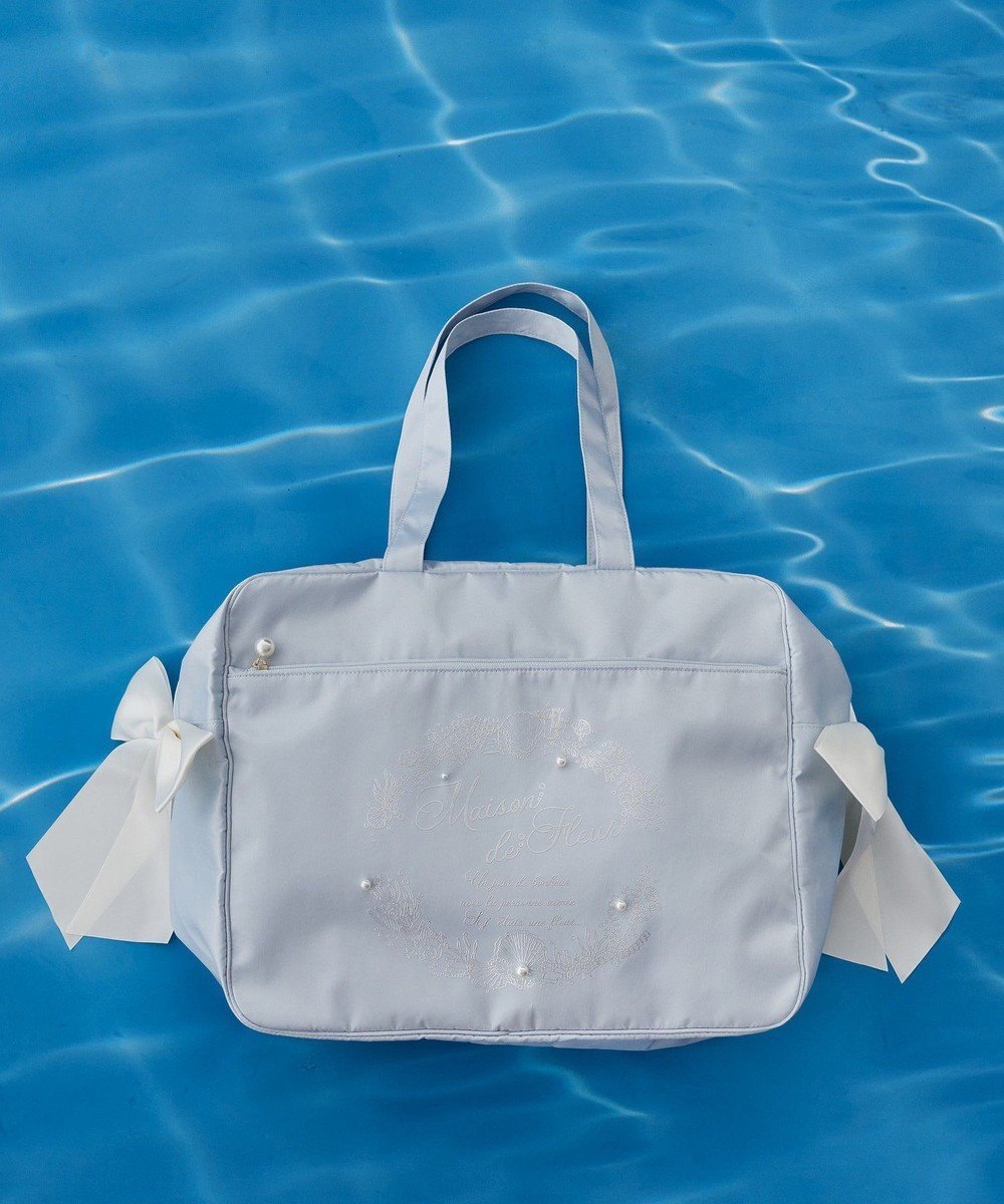 【メゾンドフルール/Maison de FLEUR】のシーシェルプリントキャリーオンバッグ インテリア・キッズ・メンズ・レディースファッション・服の通販 founy(ファニー) ファッション Fashion レディースファッション Fashion for Women バッグ Bags スーツケース キャリーケース Suitcase / Carry Case サテン Satin, Glossy Fabric ドッキング Docking, Mixed Material パール Pearl, Pearl Accent フレーム Frame, Outline プリント Print, Printed Pattern モチーフ Motif, Design Theme リボン Ribbon, Bow エレガント 上品 Elegant Light Blue|ID: prp329100004591401 ipo3291000000033656021