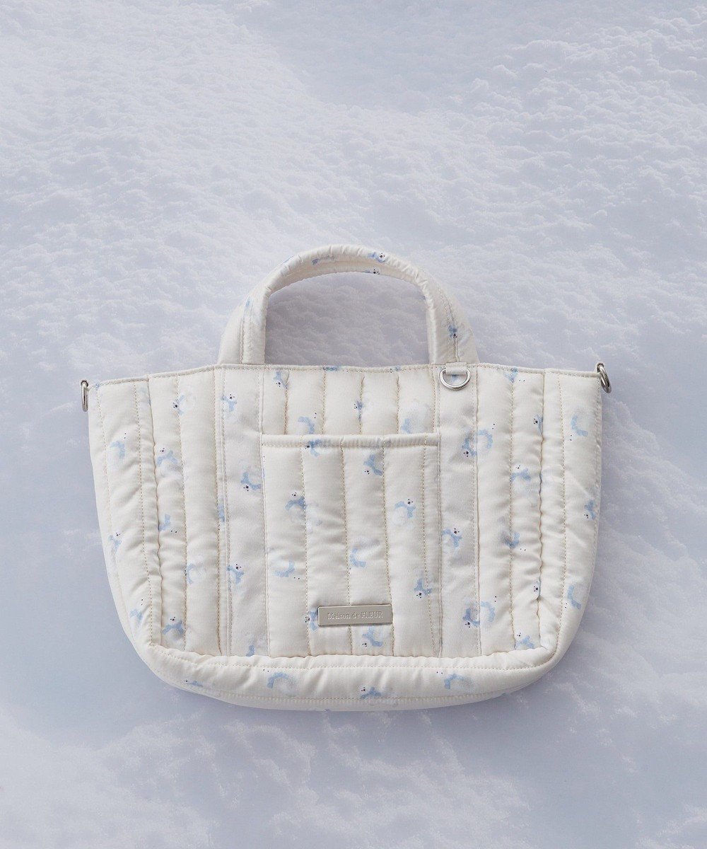 【メゾンドフルール/Maison de FLEUR】のシロクマキルトショルダーバッグ インテリア・キッズ・メンズ・レディースファッション・服の通販 founy(ファニー) ファッション Fashion レディースファッション Fashion for Women バッグ Bags おすすめ Recommended / Our Picks キルティング Quilted, Quilting チャーム Charm, Pendant エレガント 上品 Elegant Ivory|ID: prp329100004591402 ipo3291000000033656023