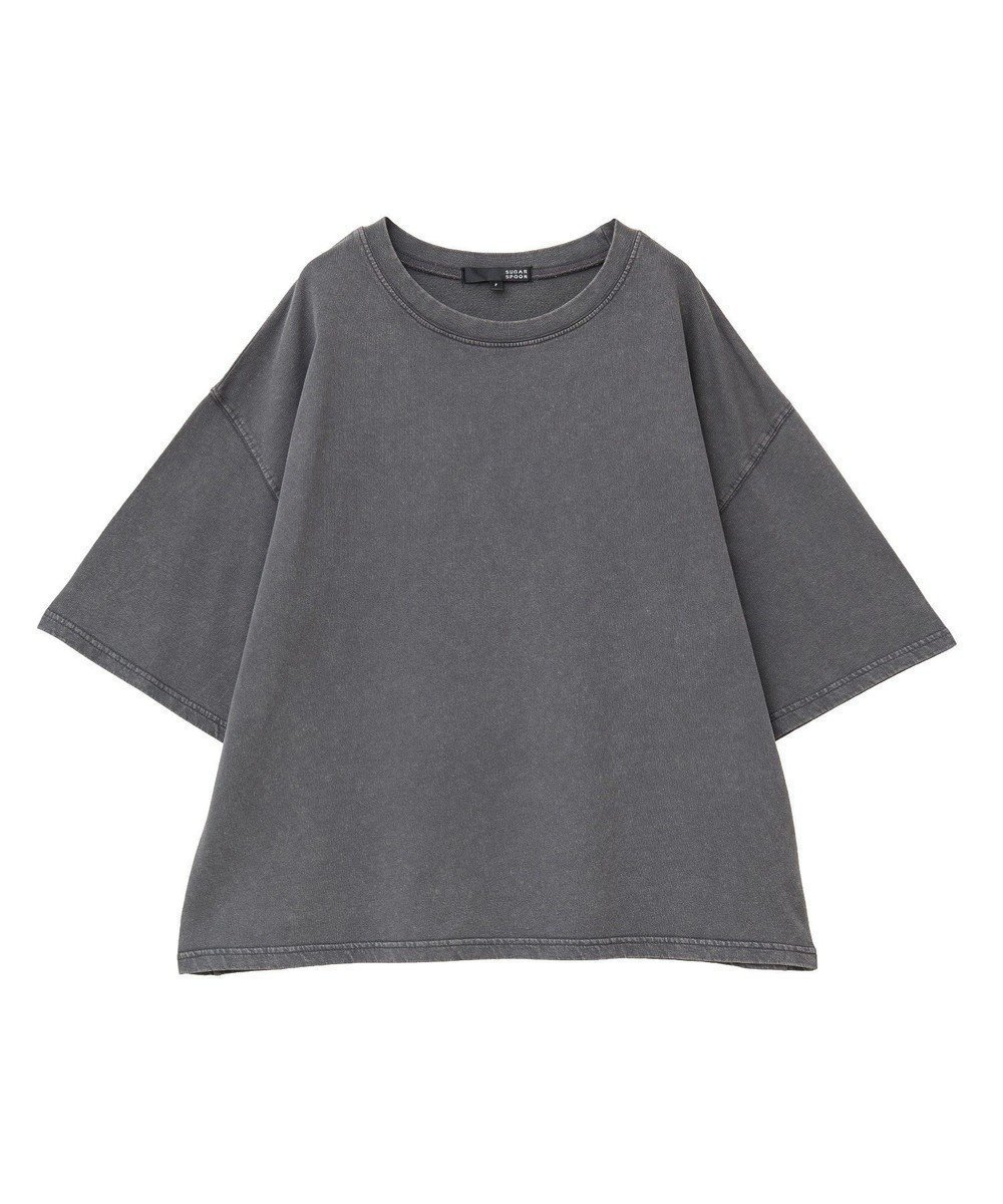 【グリーンパークス/Green Parks】の・SUGAR SPOON ミニウラケワイドTEE インテリア・キッズ・メンズ・レディースファッション・服の通販 founy(ファニー) 　ファッション　Fashion　レディースファッション　Fashion for Women　トップス・カットソー　Cut & Sew Tops　レディースパーカー・カジュアルフーディー　Casual Hoodies & Sweatshirts　スウェット・クルーネックトップス　Sweatshirts & Crewnecks / Relaxed Fit Sweat Tops　スウェット / スエット　Sweatshirt, Sweatwear　ベーシック　Basic, Essential　ポケット　Pocket, Pocket Detail　ワイド　Wide, Wide Fit　ヴィンテージ　Vintage Style　吸水　Absorbent, Quick-Dry　夏　Summer　春　Spring　S/S・春夏　SS, Spring/Summer, Warm Season　Charcoal Gray|ID: prp329100004591418 ipo3291000000032672573