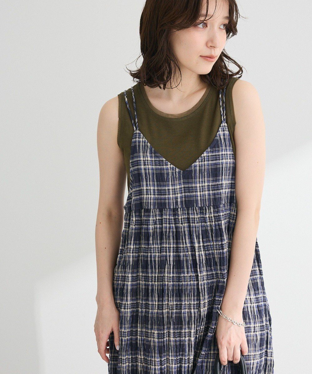 【グリーンパークス/Green Parks】のチュールドッキングタンクトップ インテリア・キッズ・メンズ・レディースファッション・服の通販 founy(ファニー) 　ファッション　Fashion　レディースファッション　Fashion for Women　トップス・カットソー　Cut & Sew Tops　キャミソール&ノースリーブ　Camisoles & Sleeveless Tops　おすすめ　Recommended / Our Picks　インナー　Innerwear　キャミソール　Camisole, Spaghetti Strap Top　チュール　Tulip, Tulip Motif　フィット　Fit, Slim Fit　ポケット　Pocket, Pocket Detail　A/W・秋冬　Autumn/Winter　Khaki|ID: prp329100004591429 ipo3291000000032668471